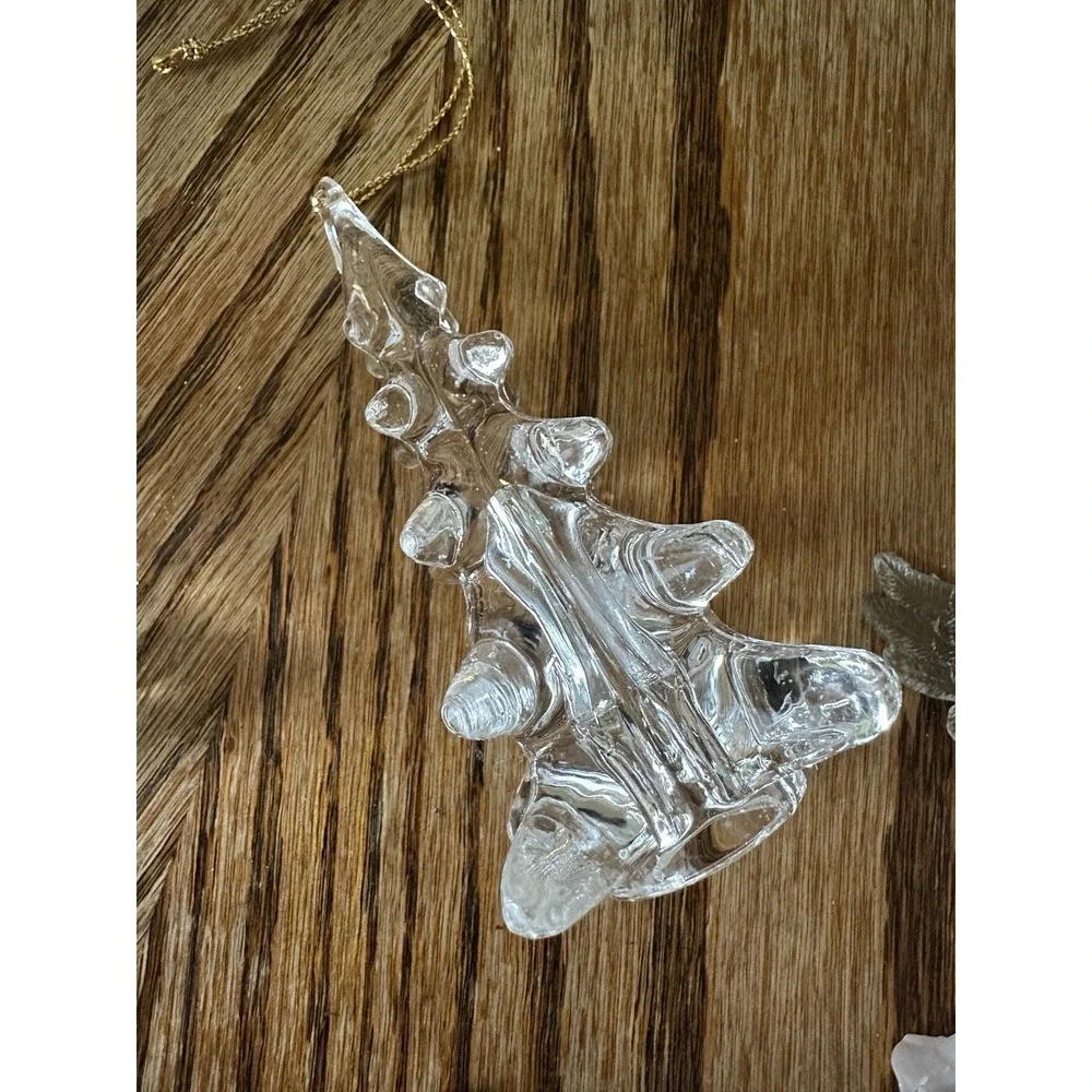 Vintage Christmas Ornaments Heart‎ Cherub Angel Tree Clear Acrylic Lot Of 5